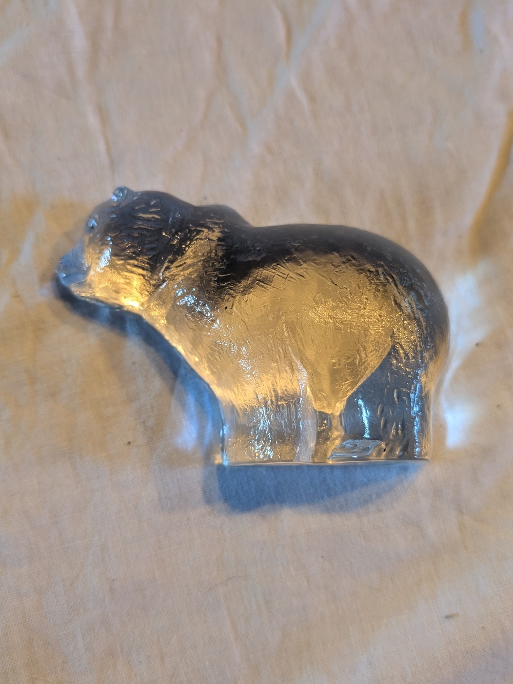 2/40$ Vintage Clear Glass Bear paperweight